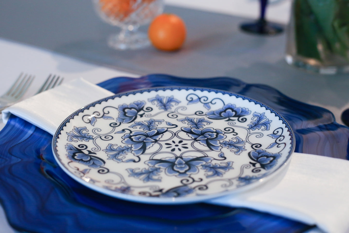 Dancin in the Moonlight, TableTop Creation, TableScape, Table Design, Tablescape Rental