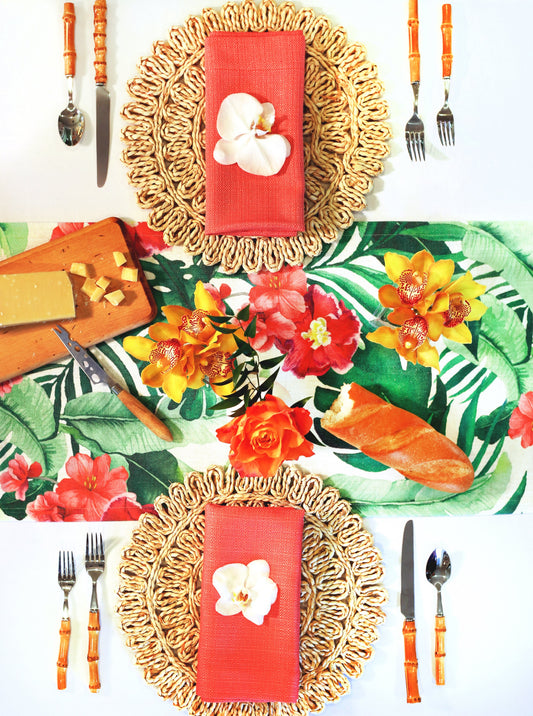 Tropicool, Tropical, TableTop Creation, TableScape, Table Design, Tablescape Rental